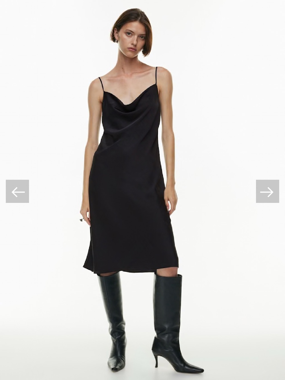 Wilfred the only silver Slip Dress with Cowl Neck